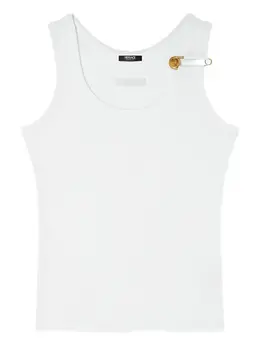 Versace: Белая майка  Safety Pin