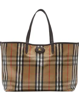 Burberry: Коричневая сумка-шоппер 
