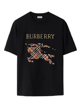 Burberry: Чёрная футболка 