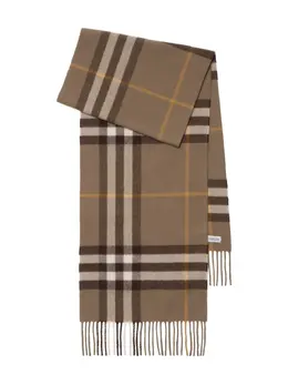 Burberry: Коричневый шарф 