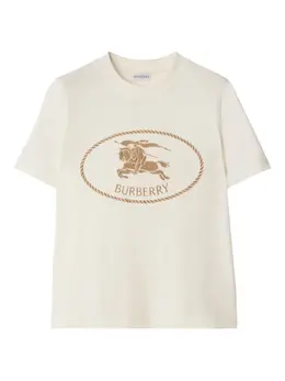 Burberry: Светлая футболка 