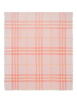 Burberry: Розовый шарф 