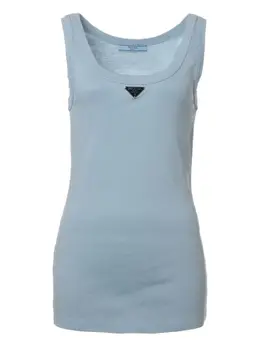 Prada Pre-Owned: Голубая майка 