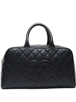 CHANEL Pre-Owned: Чёрная сумка-шоппер 