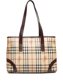 Burberry Pre-Owned: Бежевая сумка-шоппер 