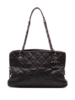 CHANEL Pre-Owned: Фиолетовая сумка-шоппер 