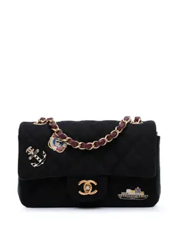 CHANEL Pre-Owned: Голубая сумка через плечо 