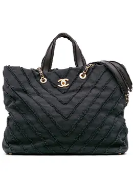 CHANEL Pre-Owned: Голубая сумка-шоппер 