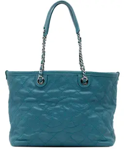 CHANEL Pre-Owned: Голубая сумка-шоппер 