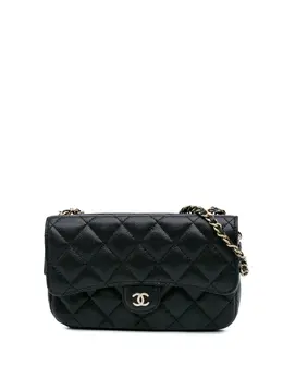 CHANEL Pre-Owned: Чёрный кошелёк 