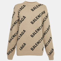 Balenciaga: Бежевый свитер  Crew