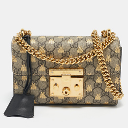 Gucci: Чёрная сумка через плечо  GG Supreme