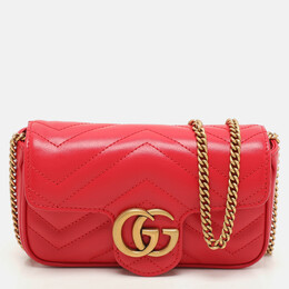 Gucci: Красная сумка  GG Marmont