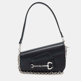 Gucci: Чёрная сумка  Horsebit 1955
