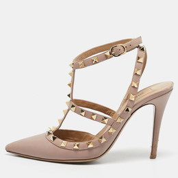 Valentino: Бежевые туфли  Rockstud