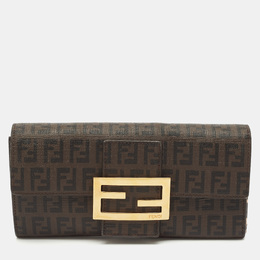 Fendi: Коричневый кошелёк  Forever