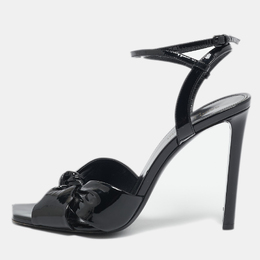 Saint Laurent Paris: Чёрные сандалии 
