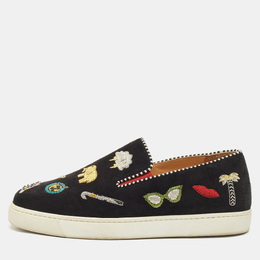 Christian Louboutin: Чёрные кроссовки 