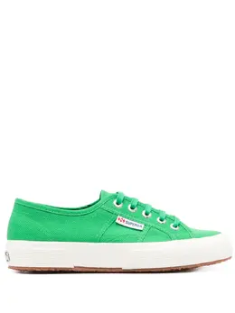 Superga: Зелёные кроссовки 