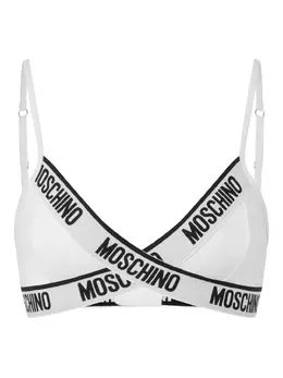 Moschino: Белый бюстгальтер 