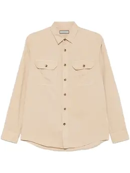 Canali: Бежевая рубашка 