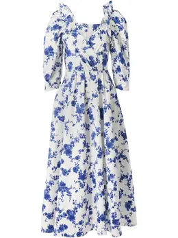 Carolina Herrera: Платье с растительным принтом 