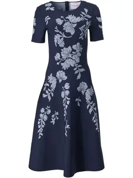 Carolina Herrera: Платье с растительным принтом 