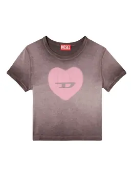 Diesel: Фиолетовая футболка 