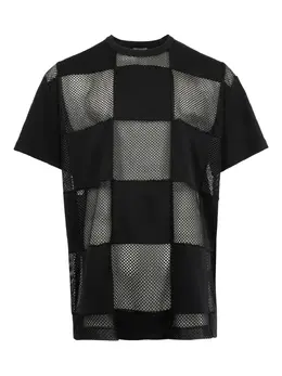 Comme des Garçons Homme Plus: Футболка в сетку 