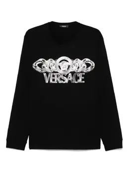 Versace: Чёрная футболка  Medusa
