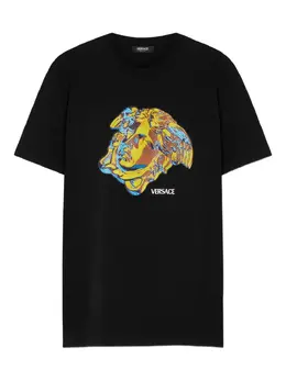 Versace: Чёрная футболка  Medusa