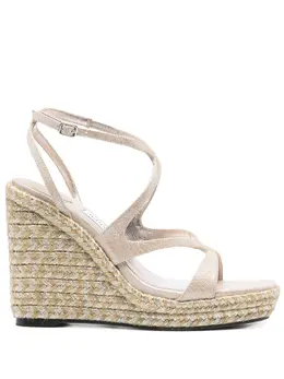 Jimmy Choo: Бежевые сандалии 