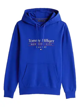 Tommy Hilfiger: Голубая толстовка 