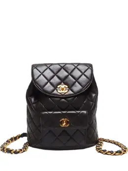 CHANEL Pre-Owned: Чёрный рюкзак 