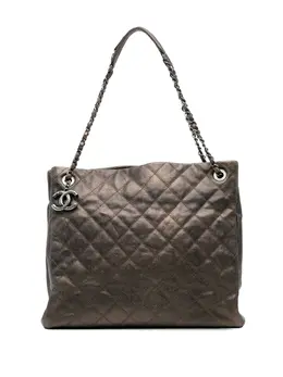CHANEL Pre-Owned: Коричневая сумка-шоппер 