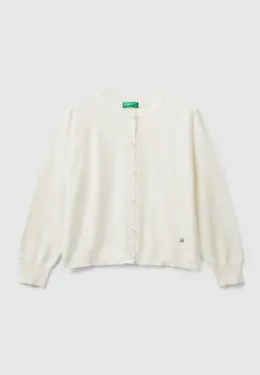 United Colors of Benetton: Белый кардиган 
