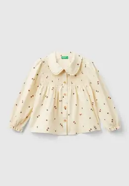 United Colors of Benetton: Бежевая рубашка 