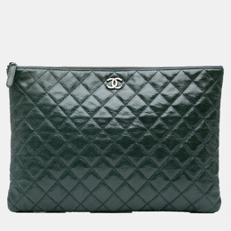 Chanel: Зелёный клатч 