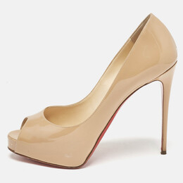 Christian Louboutin: Бежевые босоножки 