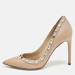 Valentino: Бежевые туфли  Rockstud