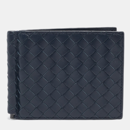 Bottega Veneta: Синий кошелёк  Intrecciato