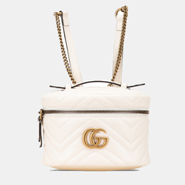 Gucci: Белый рюкзак  GG Marmont