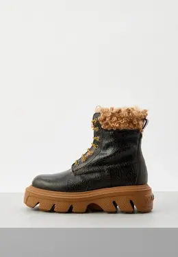 Casadei: Коричневые ботинки 