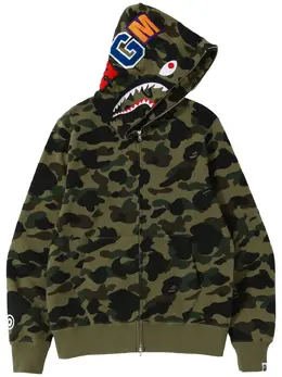 A BATHING APE®: Зелёная толстовка 