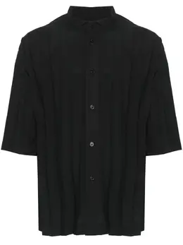 Homme Plissé Issey Miyake: Чёрная рубашка 