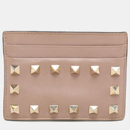 Valentino: Бежевый картхолдер  Rockstud
