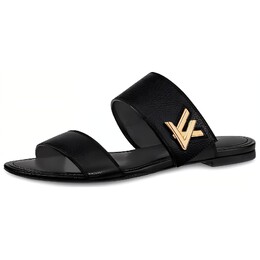 Louis Vuitton: Чёрные шлёпанцы 