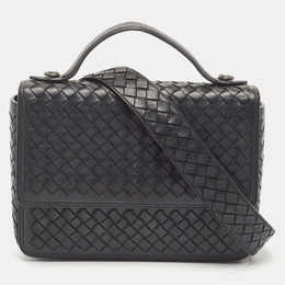 Bottega Veneta: Чёрная сумка  Intrecciato