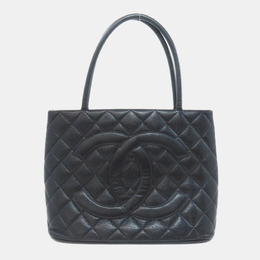 Chanel: Чёрная сумка-шоппер 