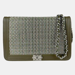 Chanel: Кошелёк цвета хаки 